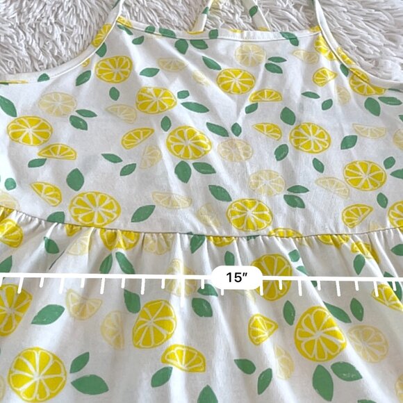 Cat & Jack Lemon Print Summer Dress Size L 10/12 - Picture 5 of 8